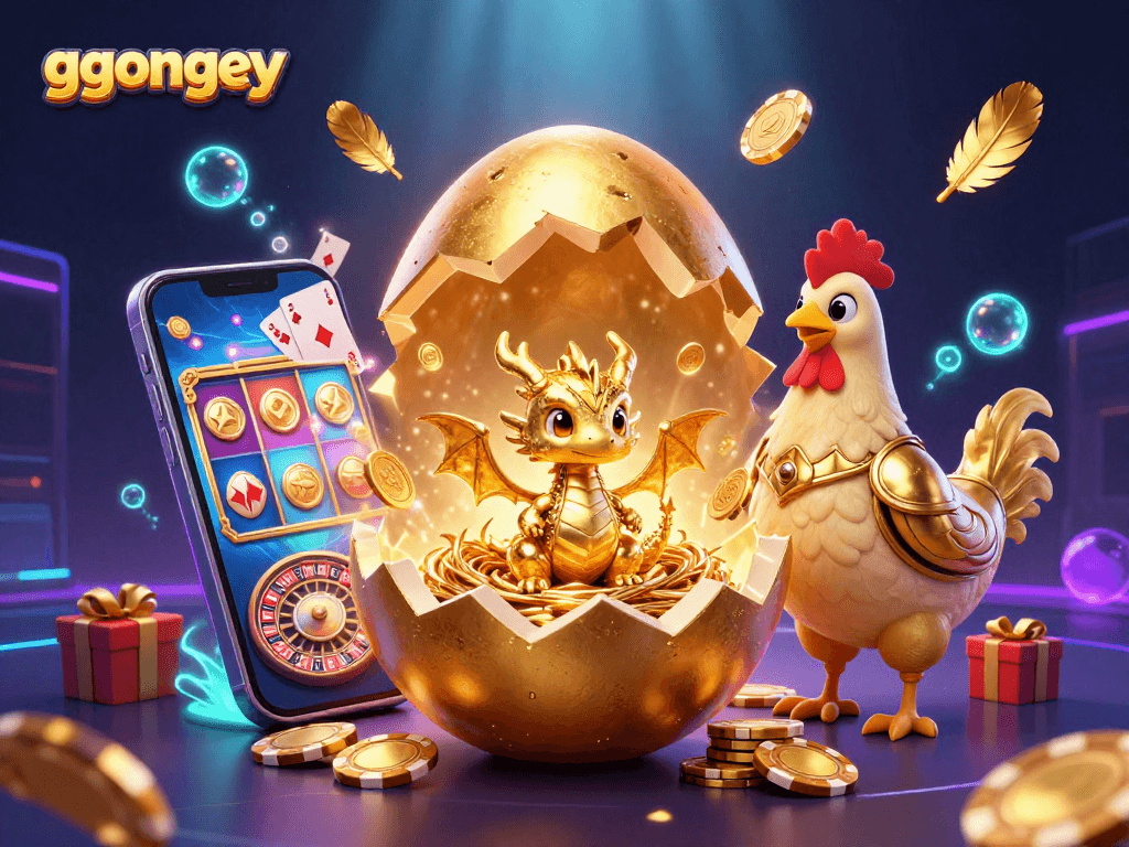 Experience thrilling gameplay with ggongey’s unique golden egg and dragon at a colorful casino