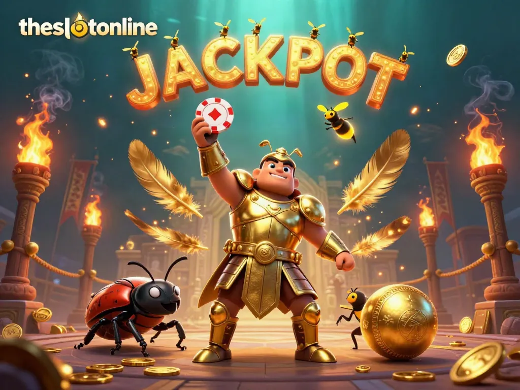 Spin the reels at theslotonline to hit the exciting jackpot surrounded by vibrant casino elements.