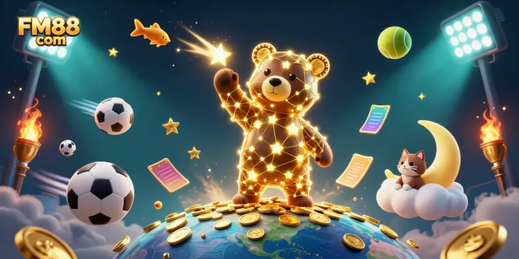 Engage in thrilling games at FM88 com where golden stars and sports excitement come alive.