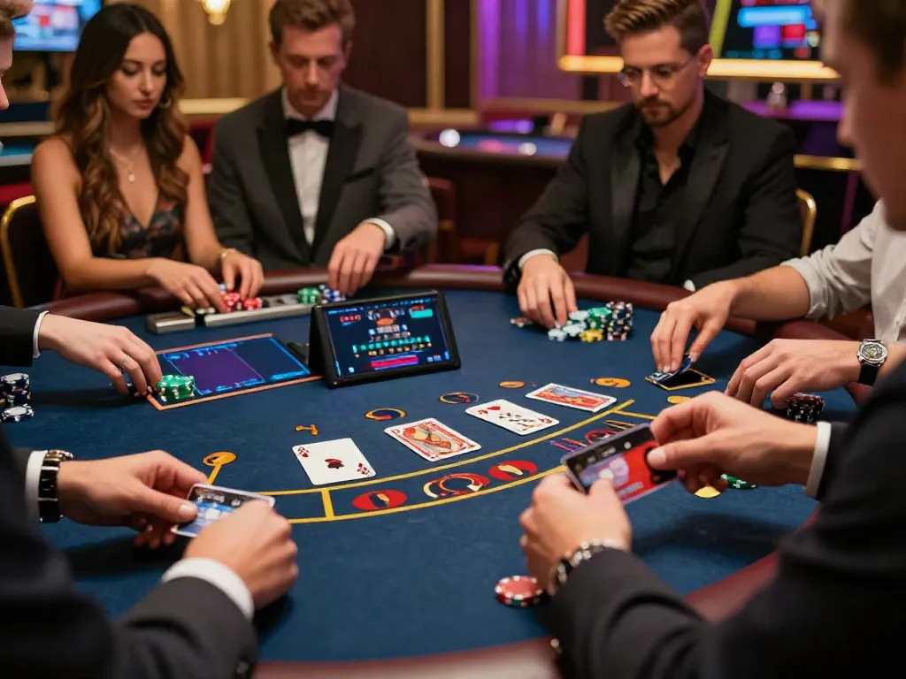 Players enjoying games at casinos that accept credit cards in a vibrant UK setting.