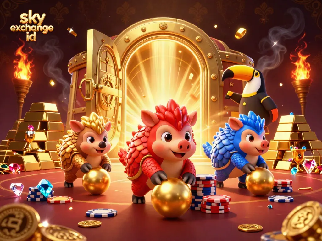 Engage in thrilling bets with your sky exchange id amidst a vibrant casino scene.
