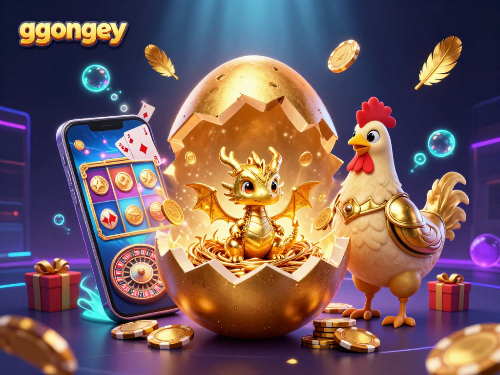 Experience thrilling gameplay with ggongey’s unique golden egg and dragon at a colorful casino