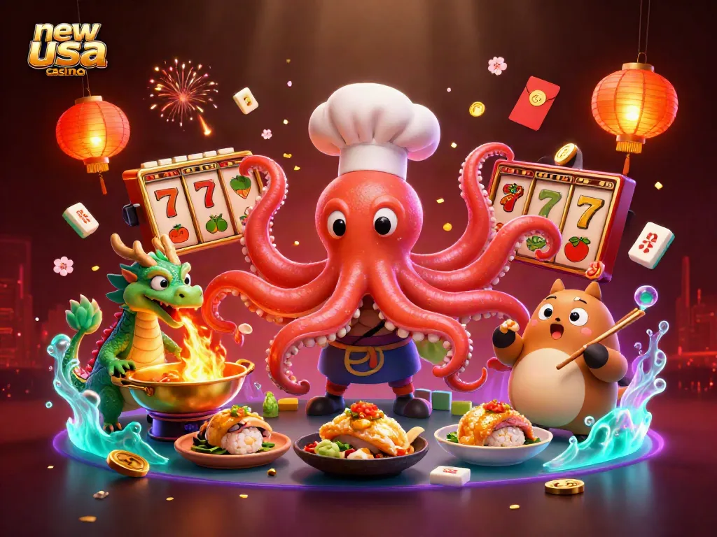 Play exciting games at new usa casino with vibrant characters and action-packed slot reels.