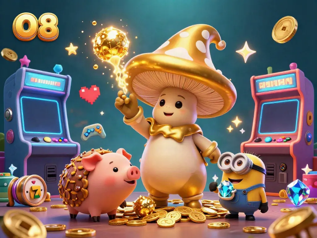 Players engage with the O8 platform featuring vibrant gameplay, magical characters, and rich casino elements.