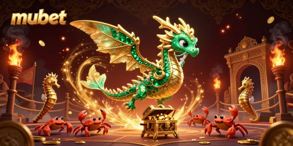 Experience the excitement of mubet with dynamic casino elements featuring radiant sea creatures and treasure.